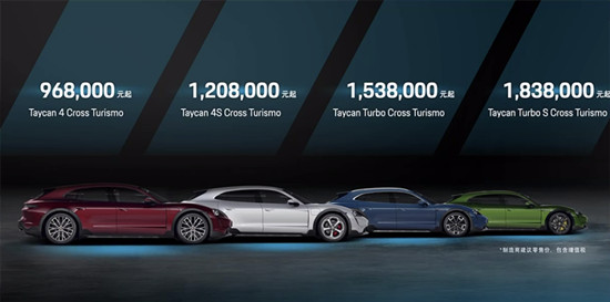 保时捷Taycan再添四款车型：96.8万起售 零百加速最快2.9秒 